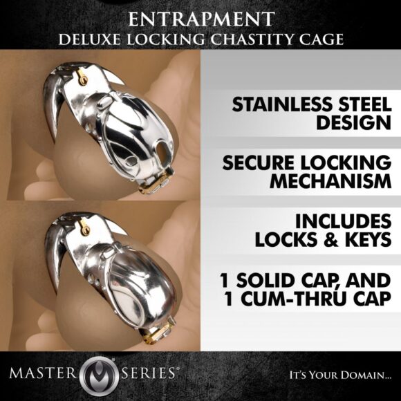 Entrapment Deluxe Locking Chastity Cage - Image 2