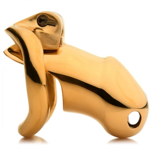 Midas 18K Gold-Plated Locking Chastity Cage - Image 4