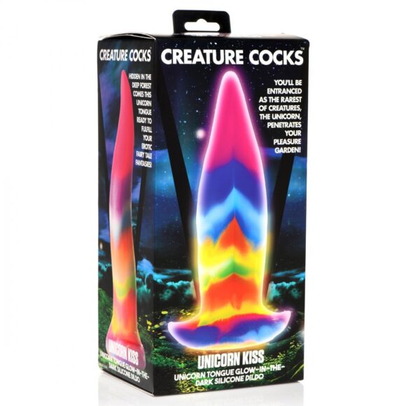 Unicorn Kiss Unicorn Tongue Glow-in-the-Dark Silicone Dildo - Image 8