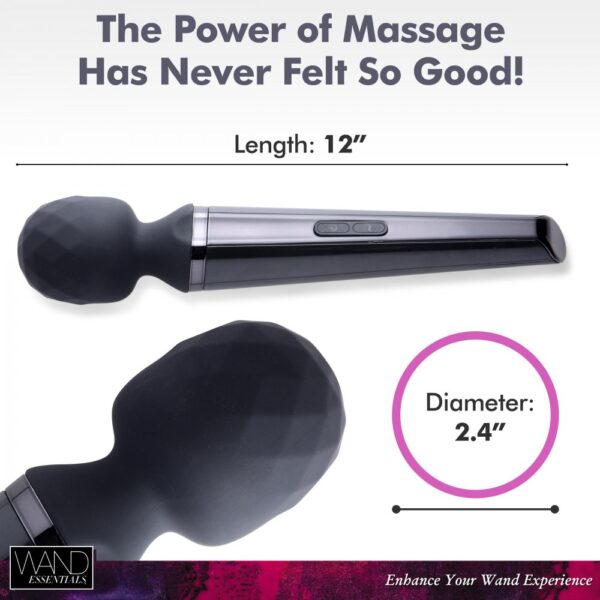 Diamond Head 24X Rechargeable Silicone Wand Massager - Image 4